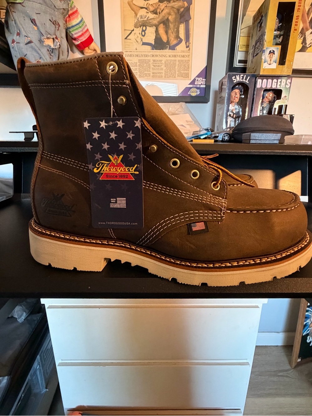 Thorogood Men’s Brown Moc Toe Work Boot